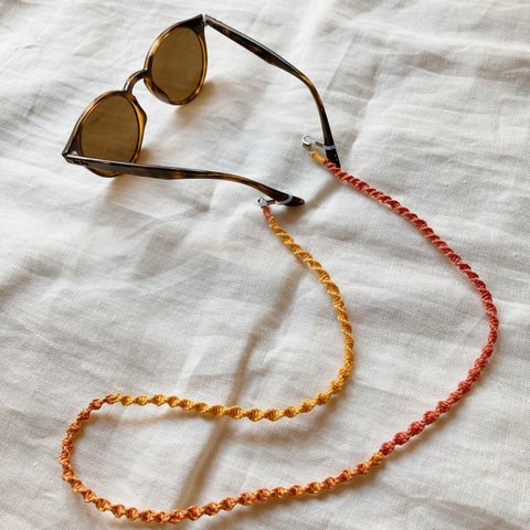 NejiNeji Mask＆Glasses Strap　<オレンジ×イエロー>