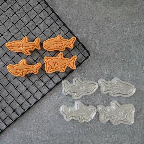 【クッキー型セット】ミニサメ 4点セット