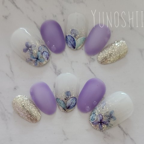 Hydrangea Nail Purple