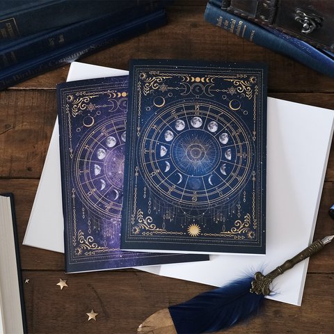 魔法の本のようなノート"月の満ち欠け・12星座"