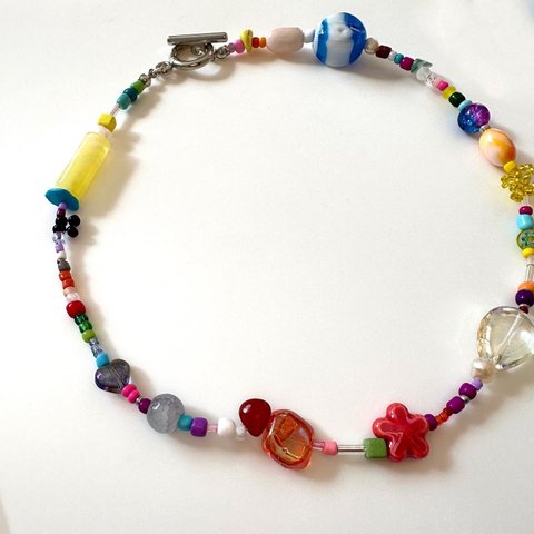 Vitamin necklace/ハンドメイド ビーズネックレス