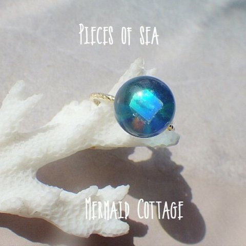 Pieces of sea 海の欠片のオパール玉リング