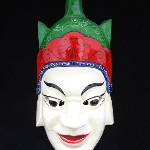 貴州漢民族 儺戯仮面 中国インテリア ウォール装飾 儀式ダンス 100%ウッド クラフト 民族アート#119