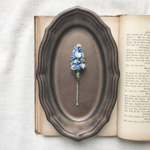 Small flower  brooch【blue】