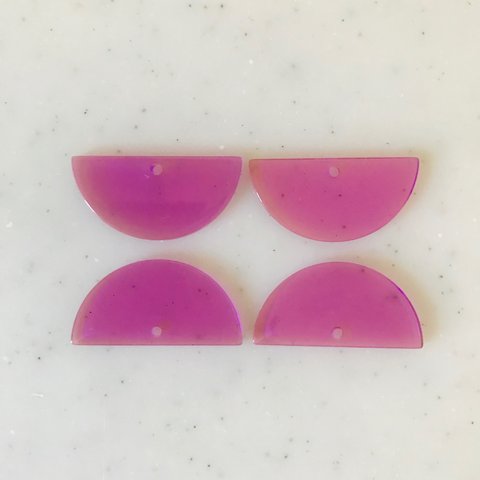 Neon Purple Half Circle Pendant Tops