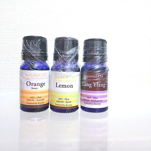 送料無料精油セット オレンジ レモン イランイラン 各10ml