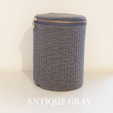 韓国ヌビ ミルク缶カバー antiquegray×gray