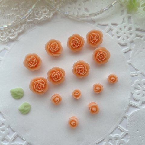 薔薇　パーツ    材料  ローズ　10 オレンジ