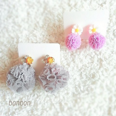 girl&mom ふんわりおそろい♡ピアス*イヤリングNo.7