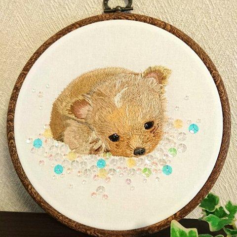 世界にひとつ  手刺繍でペットのポートレート