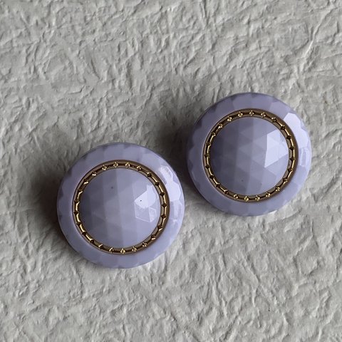 【ライラック】ヴィンテージ   アクリルボタン 2個セット　vintage 