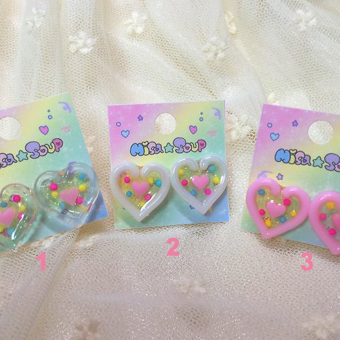 シュガーイン♡樹脂ピアス【ピンク系】