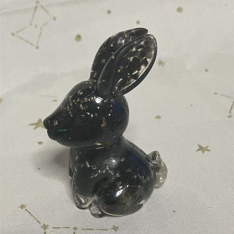 うさぎオルゴナイト🐇ブラック＆パール