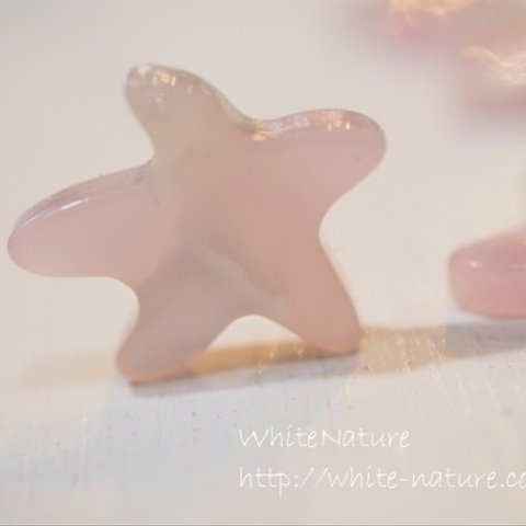 【GW181022F】樹脂パーツ*Starfish　ピンク　約16ミリ　8個 