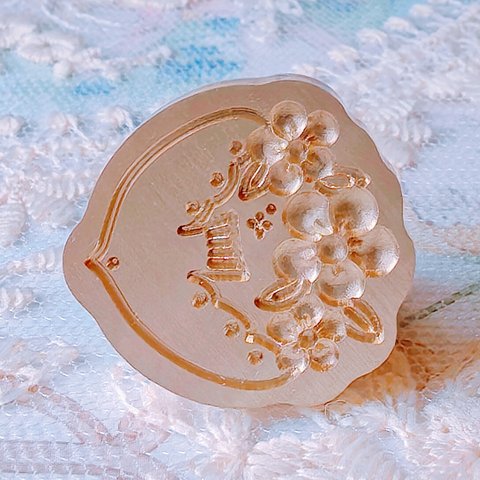 再販☆25mm 鳥と花❀.*･ﾟ シーリングスタンプ ヘッド 渡り鳥