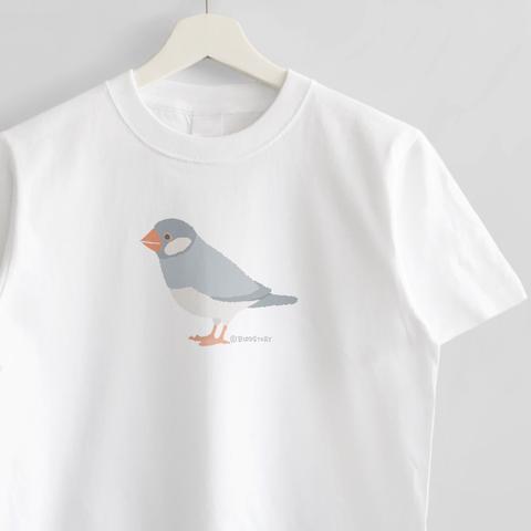 Tシャツ（Simple / 文鳥 / シルバー）