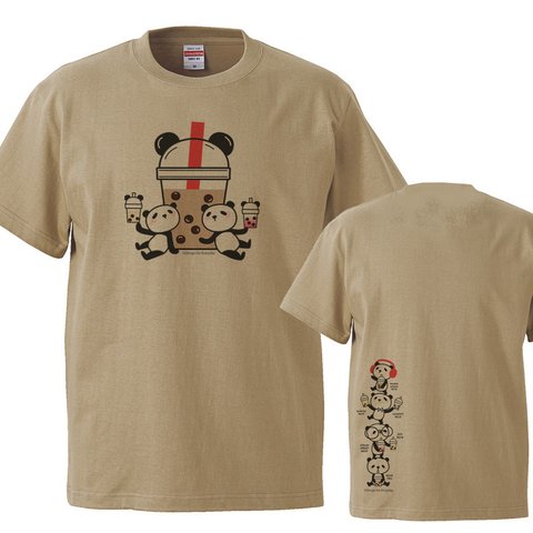 タピオカ・パンダ　150.160.S～XL  Tシャツ【受注生産品】