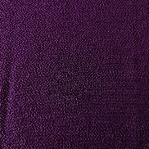 【古布】縮緬古代紫　大幅サイズ