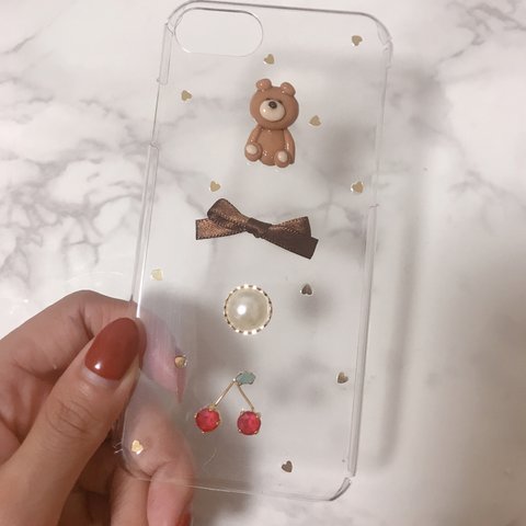 くまちゃん🐻さくらんぼ🍒iPhoneケース📱iPhone各機種