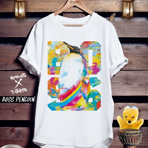 ペンギンアートTシャツ「BOSS PENGUIN｣