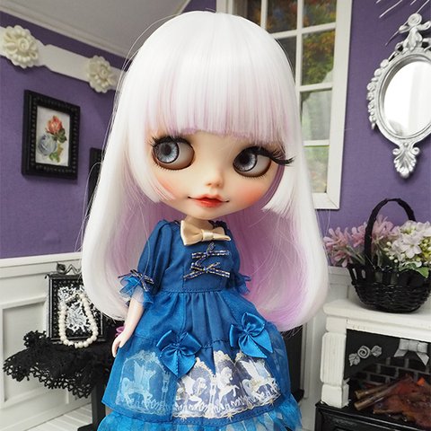 ネオブライス ウィッグ  ふんわり姫ロングラベンダースノー 10インチ 10インチ/ドール Blythe