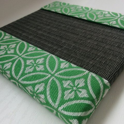 ミニ置き畳　紋縁　栗×緑