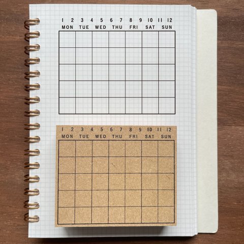 手帳スタンプ 月間カレンダー（b-355）はんこ ハンコ スケジュールスタンプ