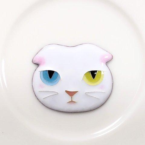 猫アクセサリー(七宝焼き)ブローチ