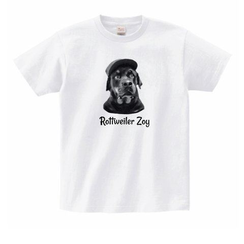 Rottweiler Zoy Tシャツ　白