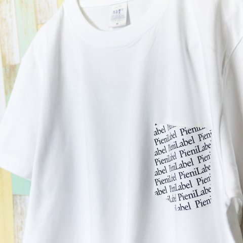 [名入れOK]シンプルな名入れ ポケット Tシャツ お名前_P001