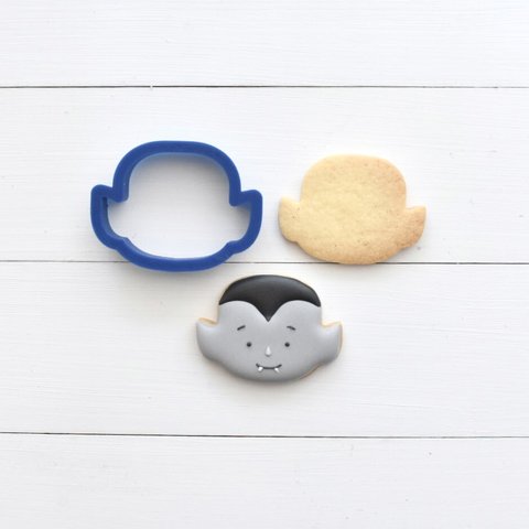 吸血鬼_顔【縦3.6cm】　クッキー型・クッキーカッター