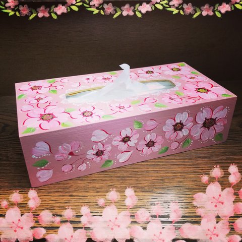 桜のティッシュBOX