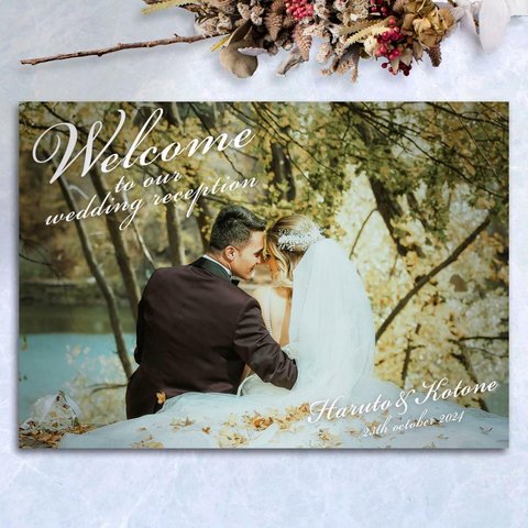 ウェルカムボード 結婚式 写真入りポスターパネル印刷　#24