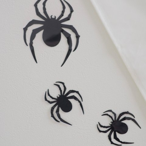 O_002【 Wall stickers 】 くも 蜘蛛 spider 撮影小物 3D コウモリステッカー 立体 ハロウィン パーティー おうちスタジオ 撮影アイテム 飾り付け 