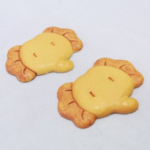 2個セット・ビスケットお菓子　動物パーツ【ゾウ】