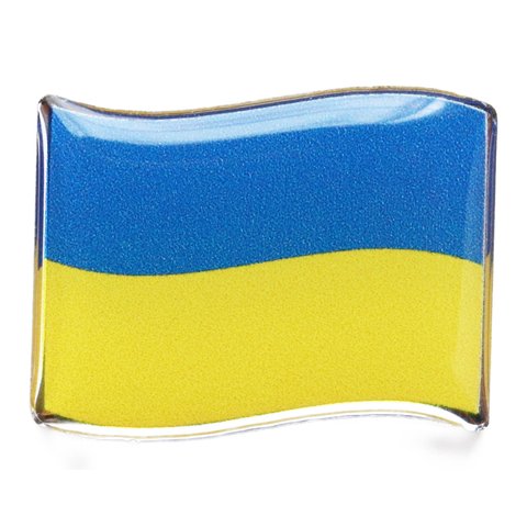 ウクライナ国旗 ピンバッジ 応援・友好・親交の証 ピンズ グッズ アクリル製（クリスタル加工）
