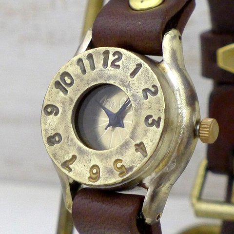 手作り時計Lady's Brass (真鍮)モデル[235 "BIWA"  BR]