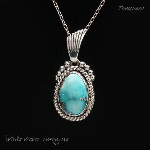 ホワイトウォーターターコイズ シルバーペンダントトップ White Water Turquoise