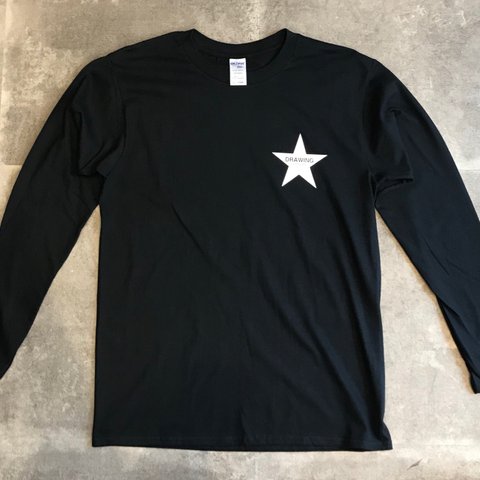 Drawing original star L/S tee Sサイズ