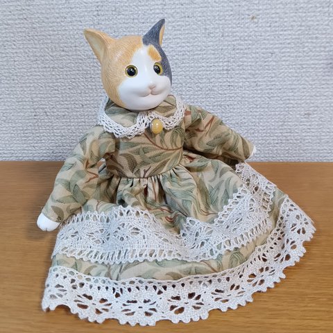 にぶ87号 三毛猫 ハンドメイド 創作人形 着せ替え 手作り人形