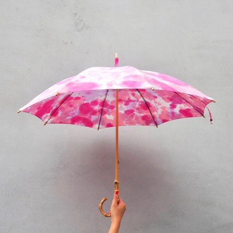 Parasol / 手染めの日傘・コットンパラソル / pink