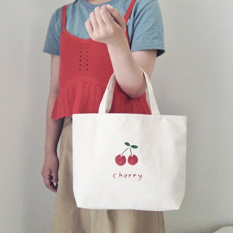 cherry Mサイズ ロゴトートバッグ