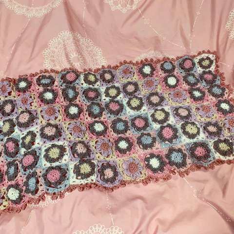 ユニークな手編みカモミール柄ブランケット全手織小雛菊披肩/床尾裝飾