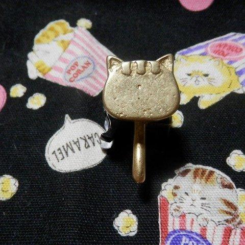 猫ちゃんの顔ミニ　ポニーフック　茶トラVer．１１