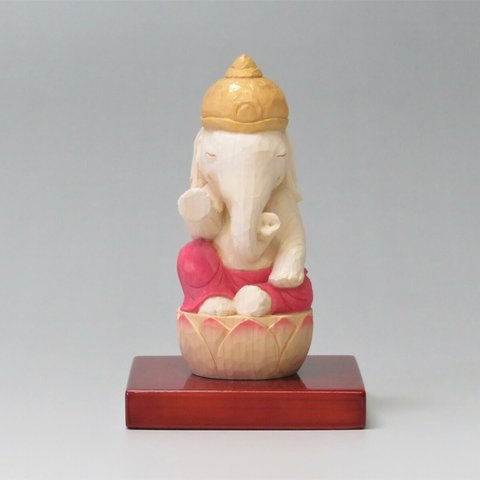 木彫り　ぞうさん　ガネーシャ　歓喜天　象仏2012