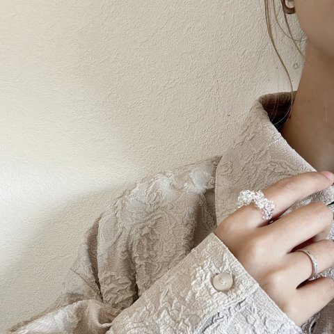 【2wayイヤーカフ】bubble cuff ring 2way カフリング