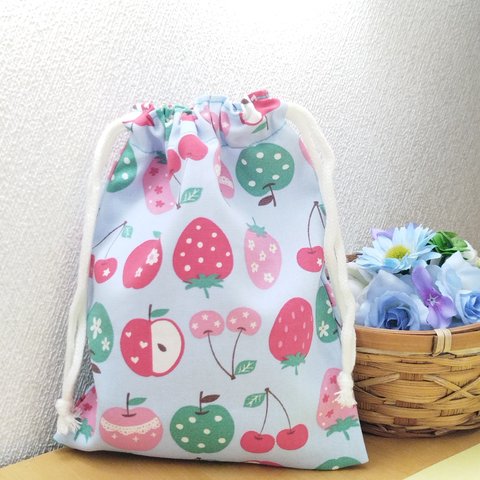 🍓いちご、🍎りんご巾着袋