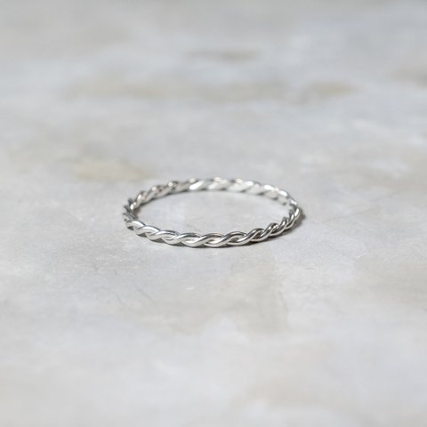 鏡面 シルバーツイストロープリング 0.8mm×2 グロス｜SILVER RING｜1078