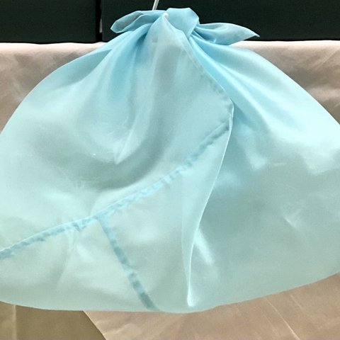オーガンジーのあづま袋(水色)