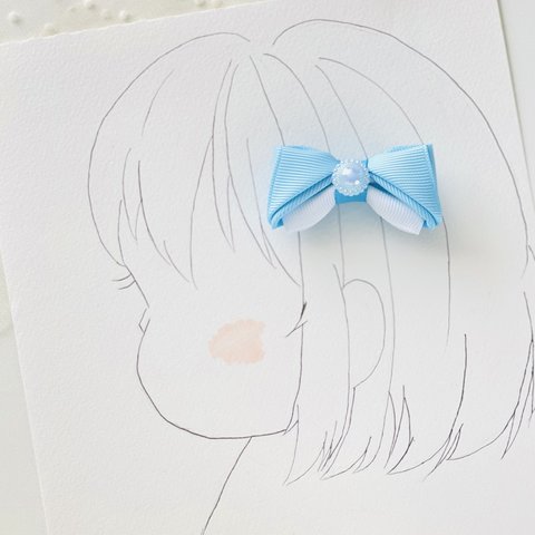 ❤︎ribbon hair clip❤︎プリンセスリボンヘアクリップピン①